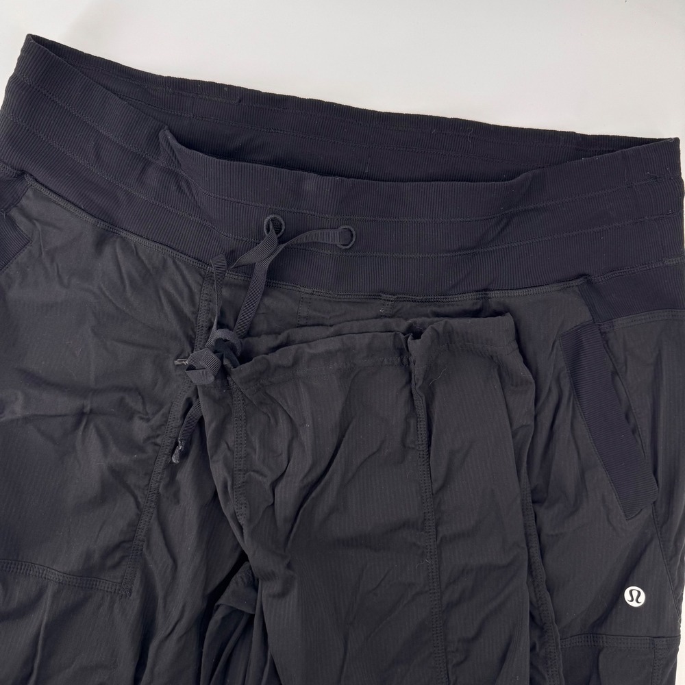 Lululemon Dance Studio III Pants Women 14 Black Mid-Rise Full Length Unlined